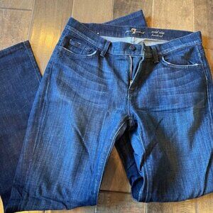7 for all Mankind Mid Rise Bootcut Dark Wash Sz 30 Jeans